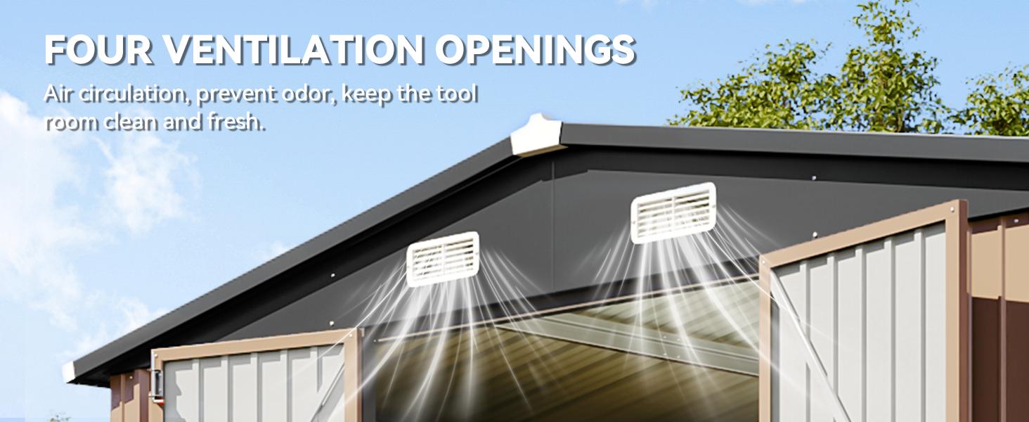 [Deal] Aoxun Outdoor Metal Storage Shed with Base, Lockable Door & Sloped Roof, Weather-Resistant Utility Shed for Garden, Patio & Backyard Astronaut Nebula   Star