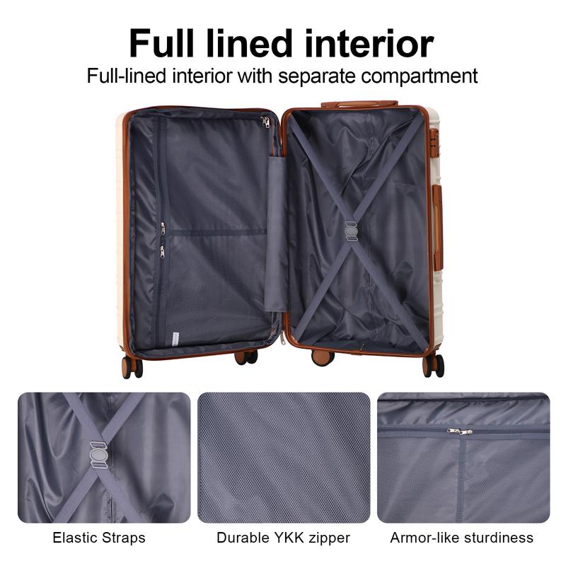 Juego de maletas de 4 piezas, expandibles, con cerradura TSA, rígidas y duraderas, con ruedas giratorias dobles. Juego de maletas de viaje (33/51/66/71 cm). Regalo ideal para la vuelta al colegio.