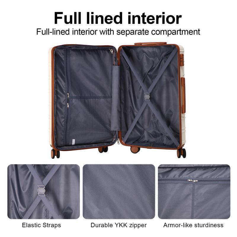 Juego de maletas de 4 piezas, expandibles, con cerradura TSA, rígidas y duraderas, con ruedas giratorias dobles. Juego de maletas de viaje (33/51/66/71 cm). Regalo ideal para la vuelta al colegio.