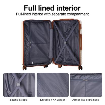 Juego de maletas de 4 piezas, expandibles, con cerradura TSA, rígidas y duraderas, con ruedas giratorias dobles. Juego de maletas de viaje (33/51/66/71 cm). Regalo ideal para la vuelta al colegio.