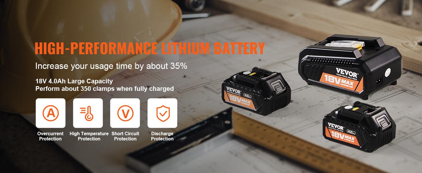 VEVOR Pro Press Tool,  18V Electric Pipe Crimping Tool for 1/2" to 2" Stainless Steel, Copper, PEX Pipes, Press Tool Kit with 6 Pro Press Jaws, 2PCS 4AH Battery, Fast Charger & Carrying Case