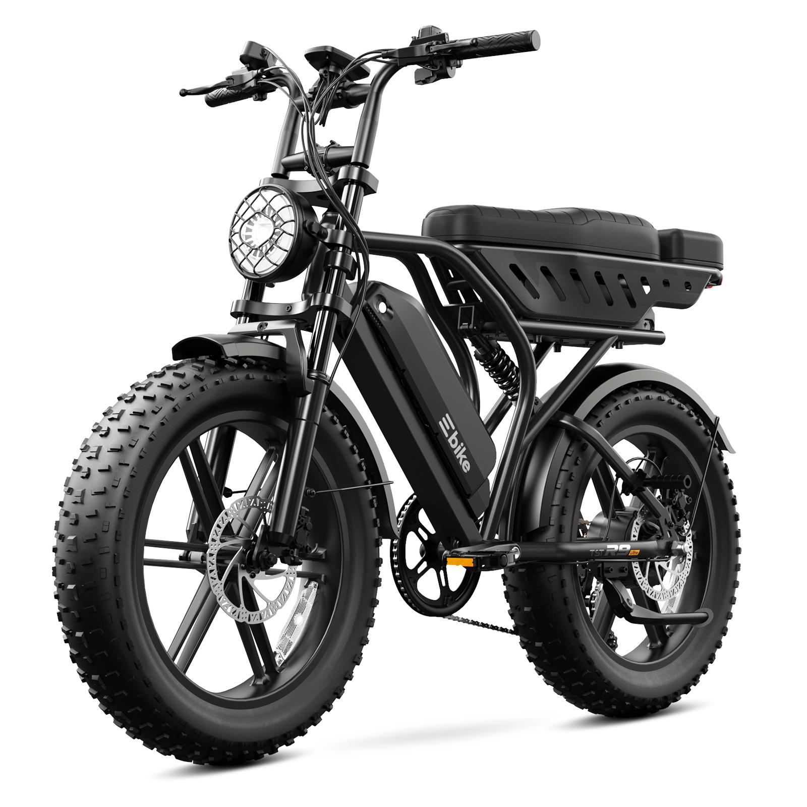 R9 Electric Bike 1500W Dual Battery | Up to 120 Miles Range | 20"x4.0 Fat Tires | 7-Speed, LCD Display, Front Suspension | Adult Ebike