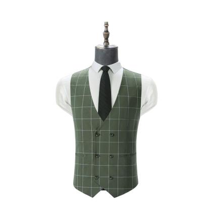 Traje de esmoquin a cuadros para boda para hombre: conjunto cruzado de tres piezas con chaleco para eventos formales, informales y de negocios | Trajes de novio y fiesta