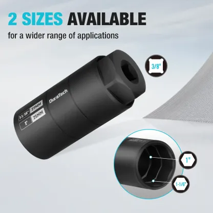 Juego de 7 vasos para sensor de oxígeno y presión de aceite (paquete de 7), con accionamiento de 1/2" y 3/8" x llave de vaso para oxígeno de 22 mm (7/8"), 27 mm y 29 mm, herramienta para extraer el sensor de O2.