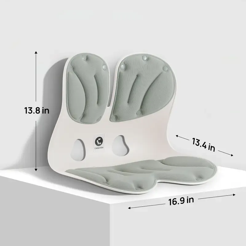 Cabevibe Soporte Lumbar – Corrige la postura y alivia el dolor de espalda baja | Soporte ergonómico de silicona para sillas (SpineSeat) | Uso en oficina, automóvil y hogar | Regalo para hombres y mujeres | Negro