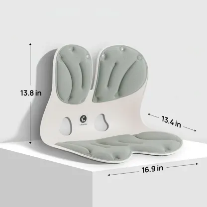 Cabevibe Soporte Lumbar – Corrige la postura y alivia el dolor de espalda baja | Soporte ergonómico de silicona para sillas (SpineSeat) | Uso en oficina, automóvil y hogar | Regalo para hombres y mujeres | Negro