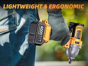 TaskStar 1200N.m Cordless Impact Wrench, 1/2 inch 886ft-lbs High Torque Impact Gun with 2x 4.0Ah Battery, Fast Charger & 5 Sockets Package Box Extension Bar Driver Bit Power Tools Ratchet Wrench