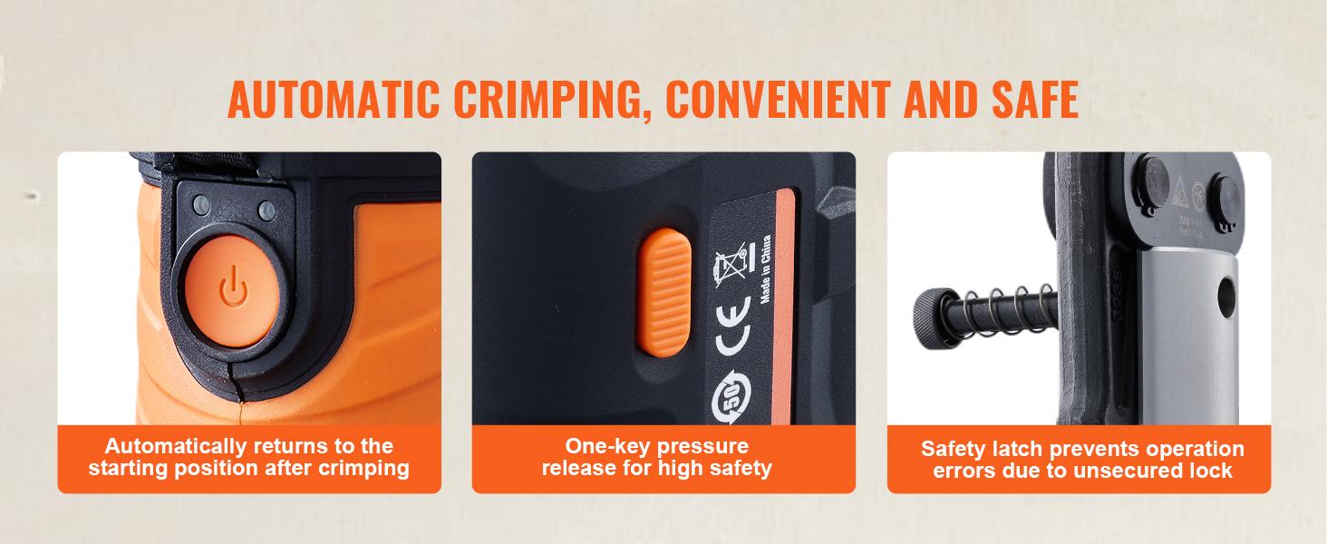 VEVOR Pro Press Tool,  18V Electric Pipe Crimping Tool for 1/2" to 2" Stainless Steel, Copper, PEX Pipes, Press Tool Kit with 6 Pro Press Jaws, 2PCS 4AH Battery, Fast Charger & Carrying Case