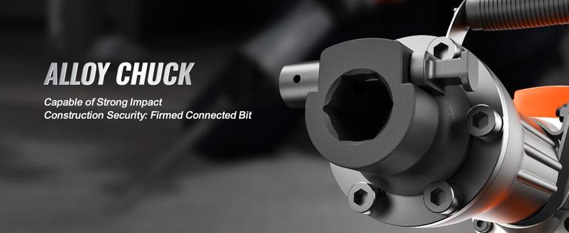 VEVOR Demolition Jack Hammer Concrete Breaker, Various specifications, Electric Hammer, Chisel Bits Professionals Aluminum