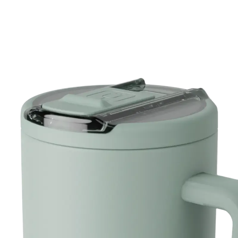 Vaso térmico BrüMate Era Flip de 40 oz con pajita abatible y asa | 100% a prueba de fugas | Mantiene el hielo por más de 24 horas | Base compatible con portavasos