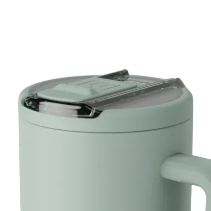 Vaso térmico BrüMate Era Flip de 40 oz con pajita abatible y asa | 100% a prueba de fugas | Mantiene el hielo por más de 24 horas | Base compatible con portavasos