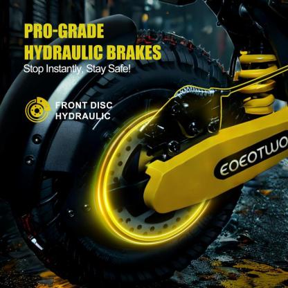 Patinete Eléctrico Todoterreno Plegable, Motor 1200W, Velocidad Hasta 30 mph (20/40 mi), Doble Amortiguación, Capacidad 330 lb, Plegado en 3 Segundos