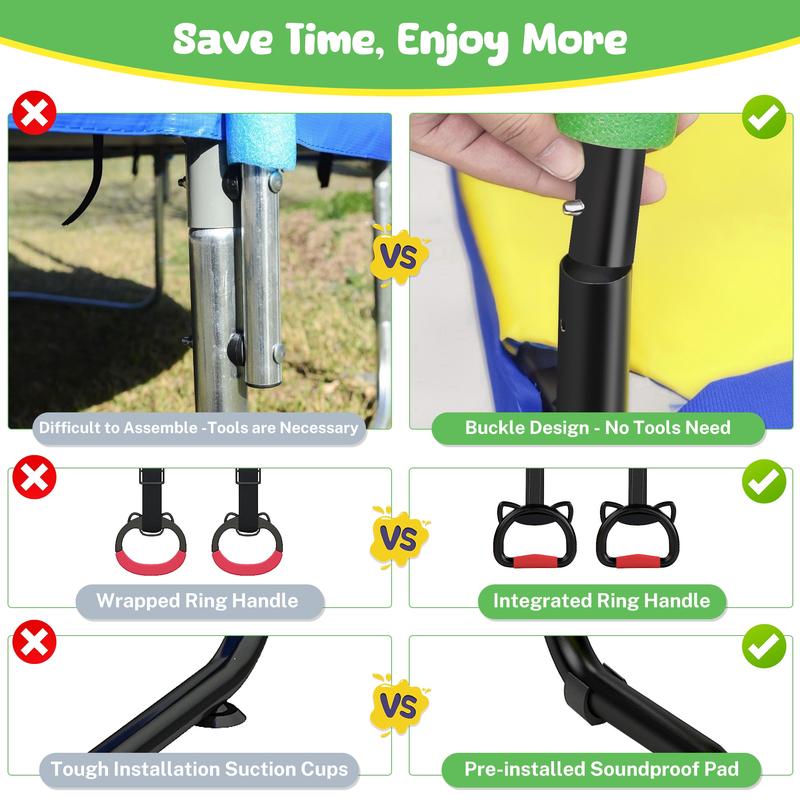 Segmart Mini Round Trampoline for Kids with Basketball Hoop, 55'' Indoor Outdoor Toddler Trampoline with Enclosure Net, Swing, Sandbag, Ring, Ocean Balls, Small Trampoline Gift for Boys Girls, Best Christmas Gift for Kids, Black Friday Segmart Mini Round Trampoline for Kids with Basketball Hoop, 55'' Indoor Outdoor Toddler Trampoline with Enclosure Net, Swing, Sandbag, Ring, Ocean Balls, Small Trampoline Gift for Boys Girls, Best Christmas Gift for Kids, Black Friday