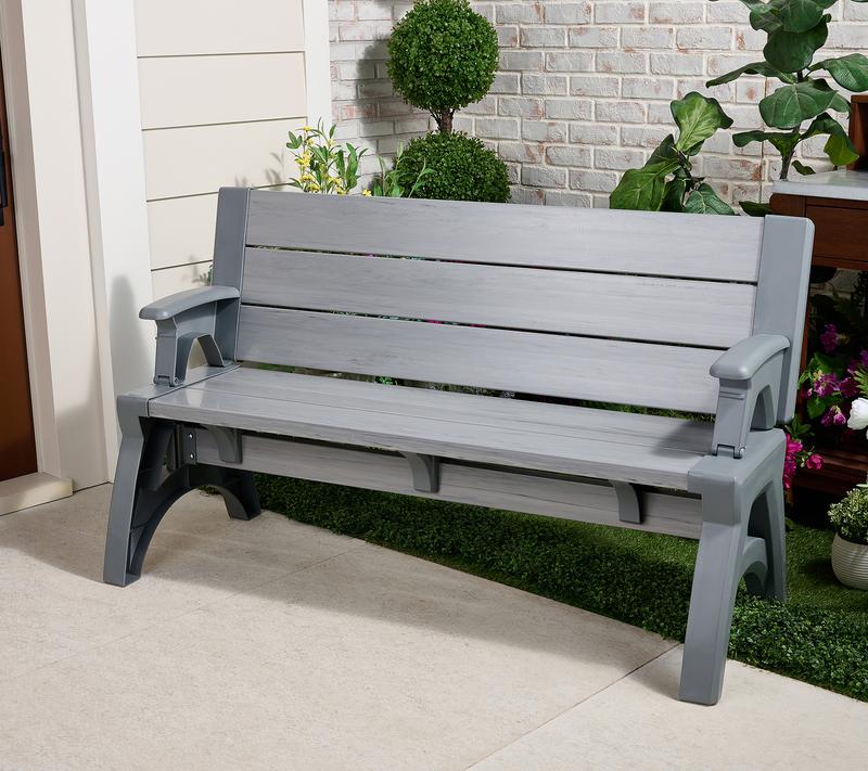 Muebles de exterior modernos Convert-a-Bench Gen II XL Designer Series: banco a mesa, taburetes y sillas