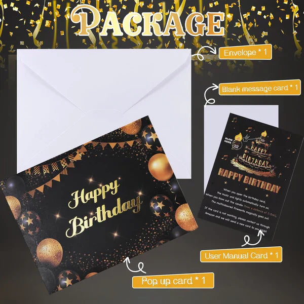 🔥LSAT DAY SALE 49% OFF!!🎉3D Pop Up Musical Birthday Card with Lights & Song🎵🎂