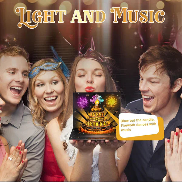 🔥LSAT DAY SALE 49% OFF!!🎉3D Pop Up Musical Birthday Card with Lights & Song🎵🎂