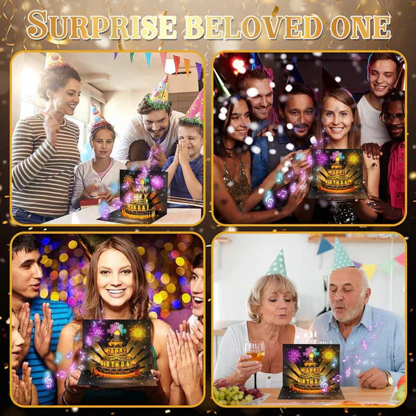 🔥LSAT DAY SALE 49% OFF!!🎉3D Pop Up Musical Birthday Card with Lights & Song🎵🎂