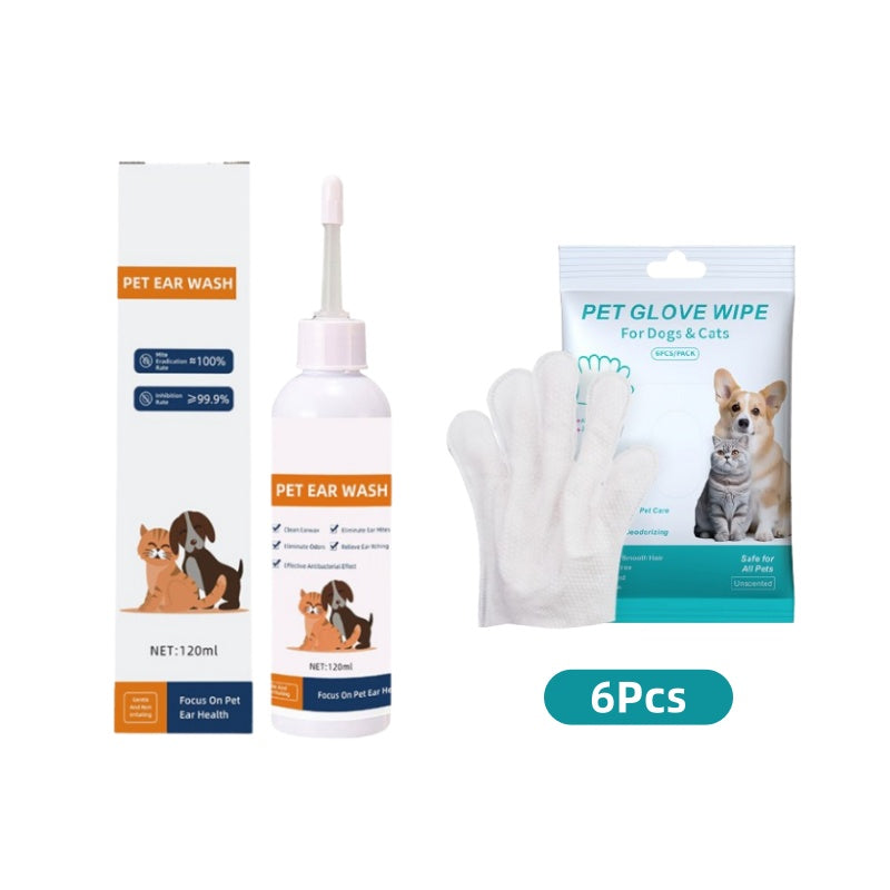 ✨ Pet Ear Cleaner - Gentle Formula with Soothing Aloe for Dogs & Cats, Prevents Infections & Odor 🌿👂