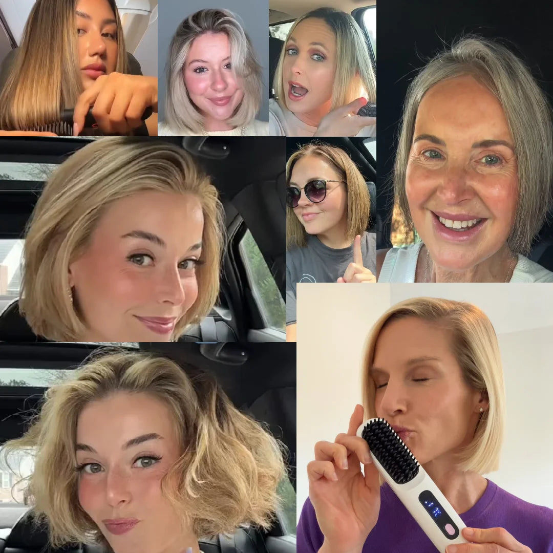 Thermal Styling Brush for Short Hair & Bangs - Smart Heat Technology