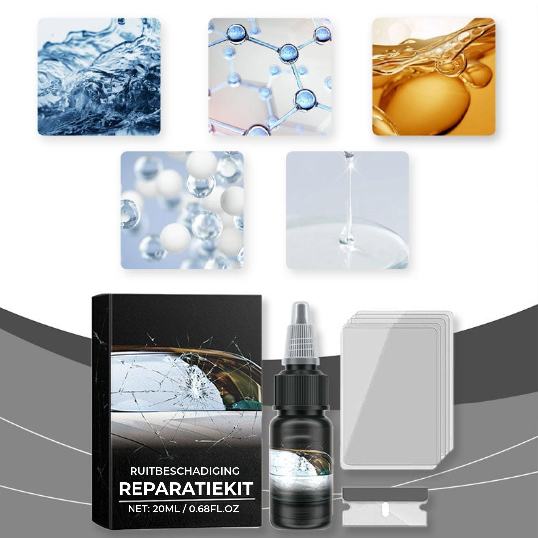 Car Glass Repair Kit – For Windshield Cracks and Scratches