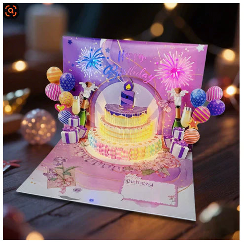 🔥LSAT DAY SALE 49% OFF!!🎉3D Pop Up Musical Birthday Card with Lights & Song🎵🎂
