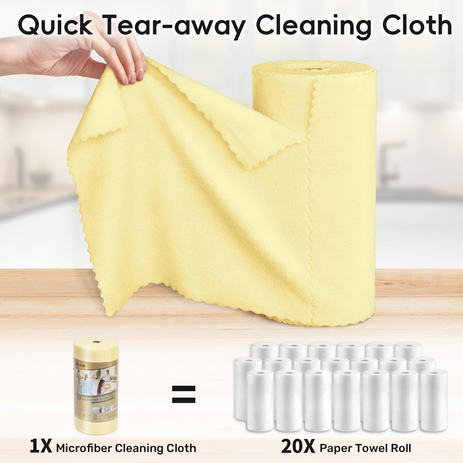 Reusable Microfiber Kitchen Roll