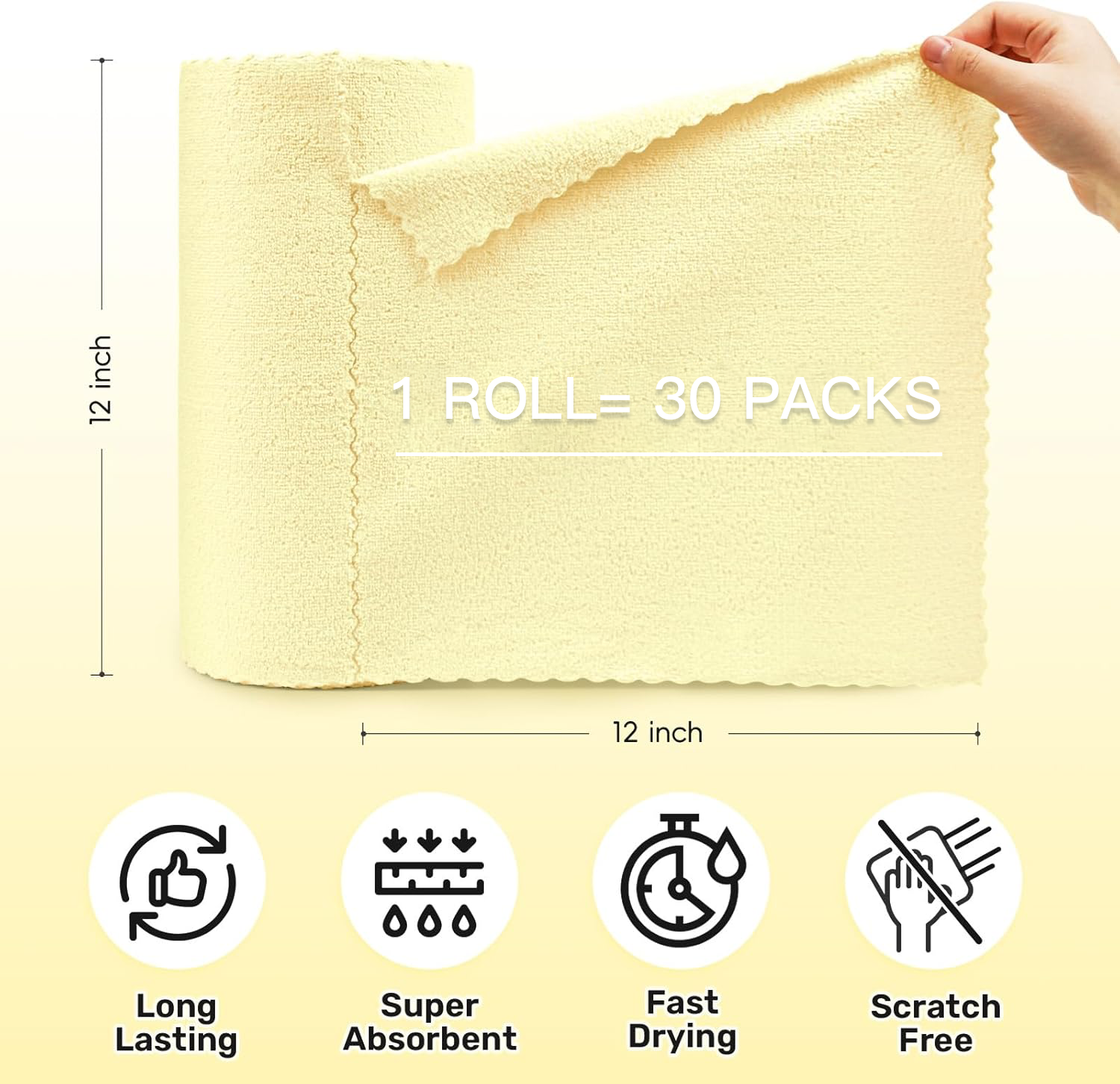Reusable Microfiber Kitchen Roll