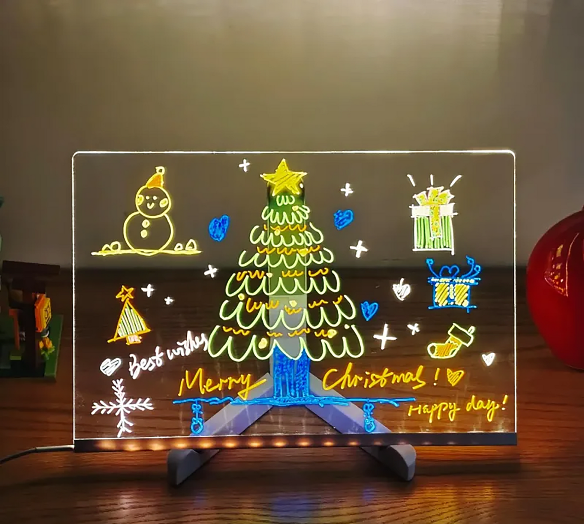 DoodleGlow™ Magic LED Drawing Board - Glowing Drawing Tablet for Kids (Incl. Markers & Stencils)