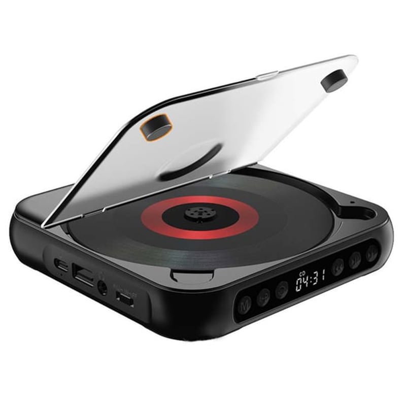 Portable CD Player with Bluetooth – Rechargeable Discman for Car & Travel (Anti-Shock)