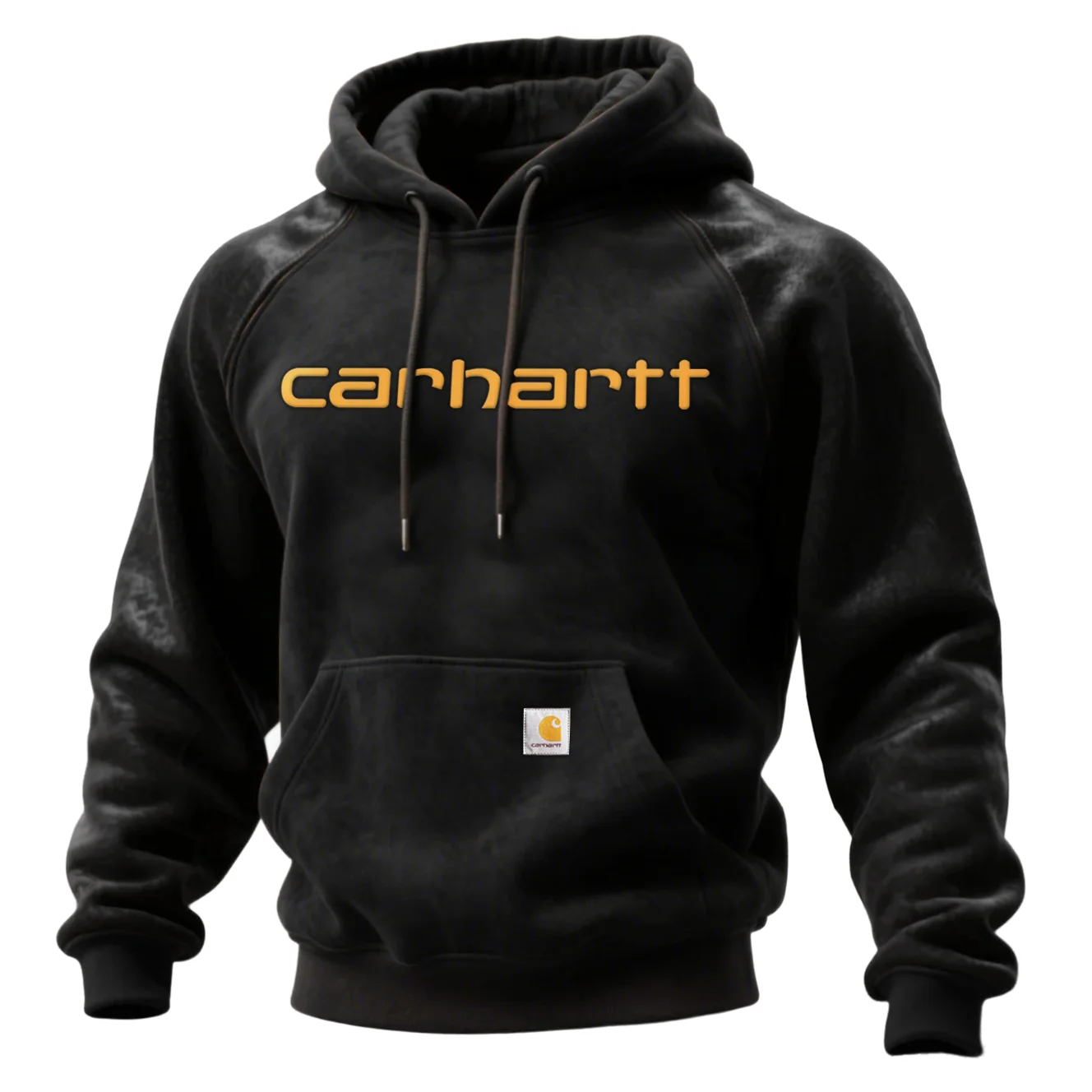 Hooded Sweatshirt with Contrast Sleeves and Front Pocket