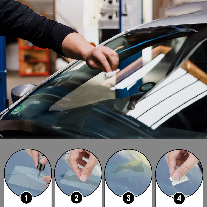 Car Glass Repair Kit – For Windshield Cracks and Scratches