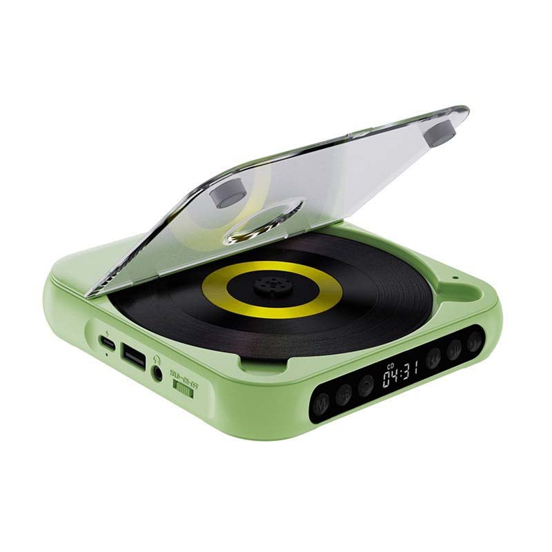Portable CD Player with Bluetooth – Rechargeable Discman for Car & Travel (Anti-Shock)