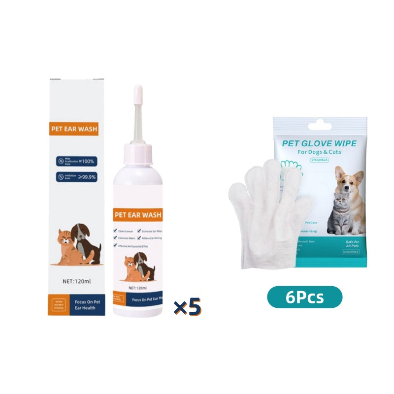 ✨ Pet Ear Cleaner - Gentle Formula with Soothing Aloe for Dogs & Cats, Prevents Infections & Odor 🌿👂