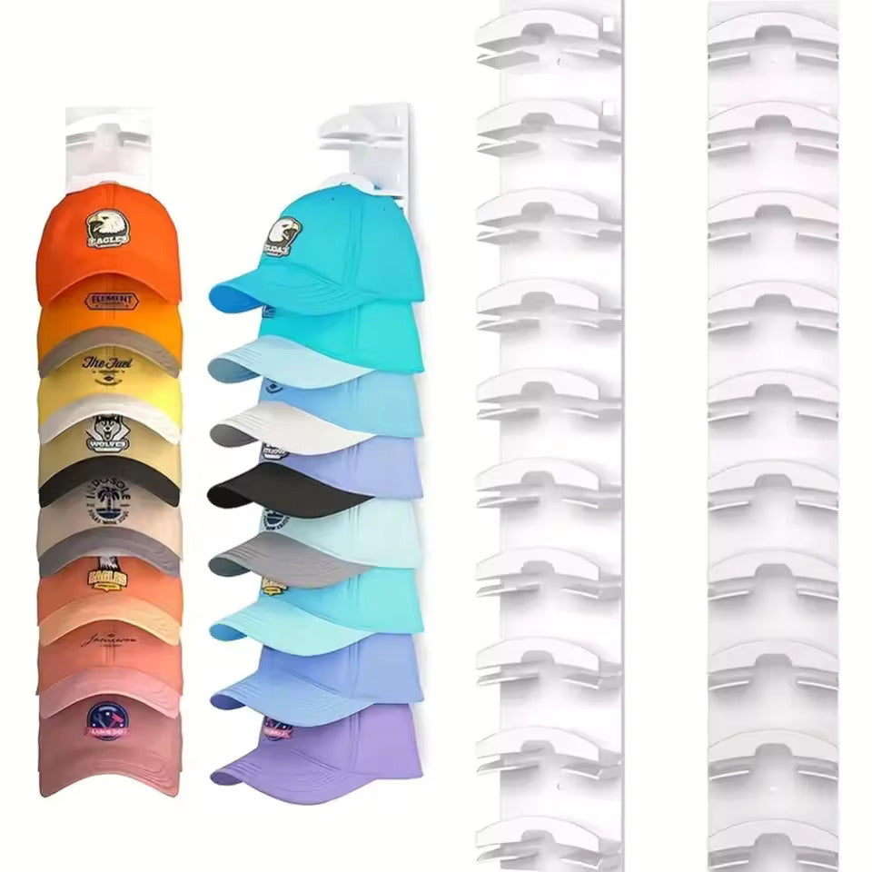 Hat Organizer with 10 Clips - For Clothes Hanger