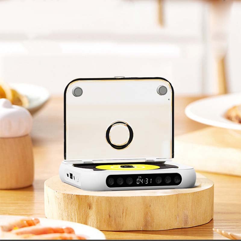 Portable CD Player with Bluetooth – Rechargeable Discman for Car & Travel (Anti-Shock)