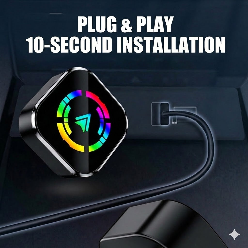 2-in-1 Wireless Adapter for iPhone & Android Auto