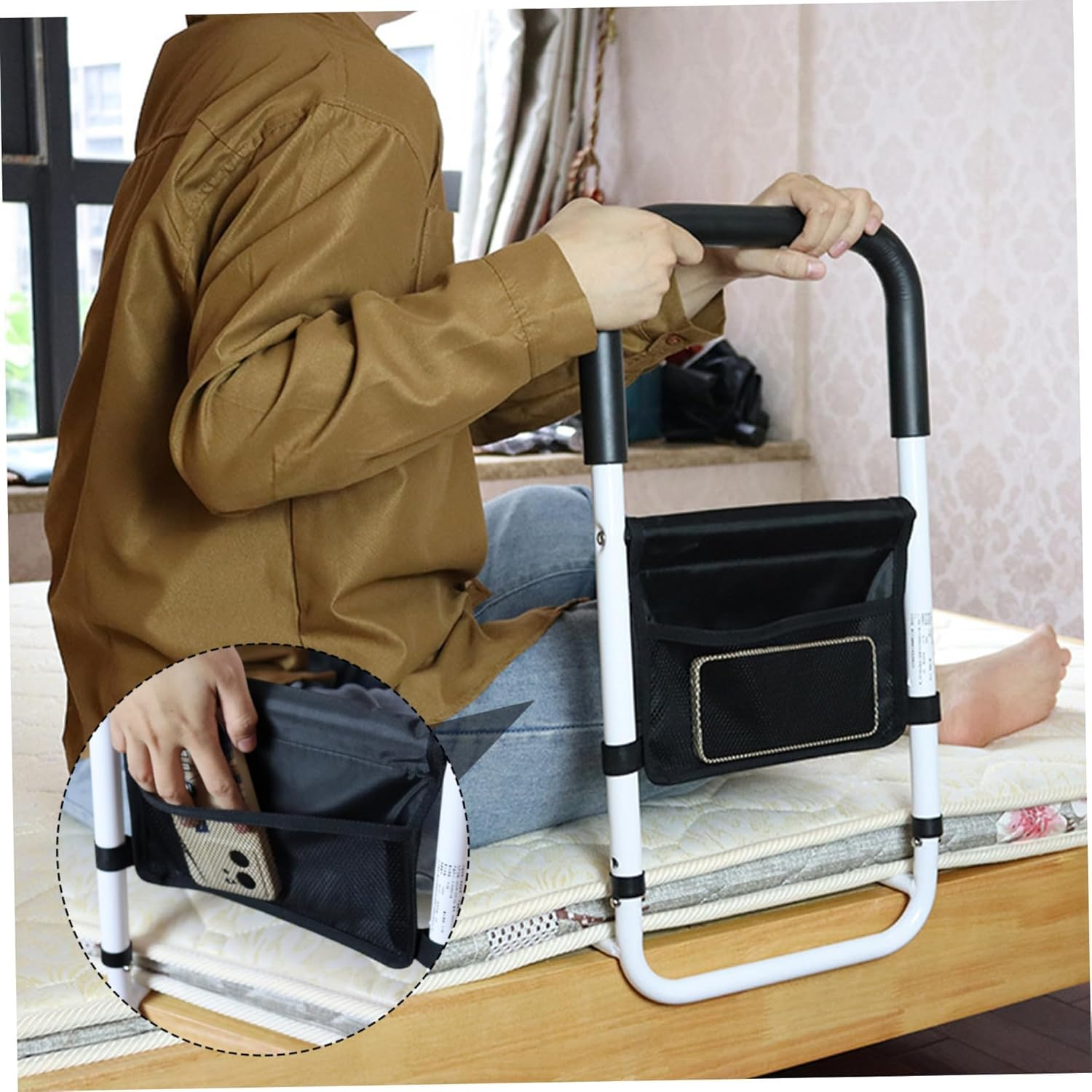 BedHandrail - Easy Installation Assistive Bed Handrail For Safe Mobility And Support