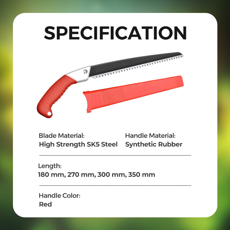 Lightweight and sharp universal pruning saw with sheath