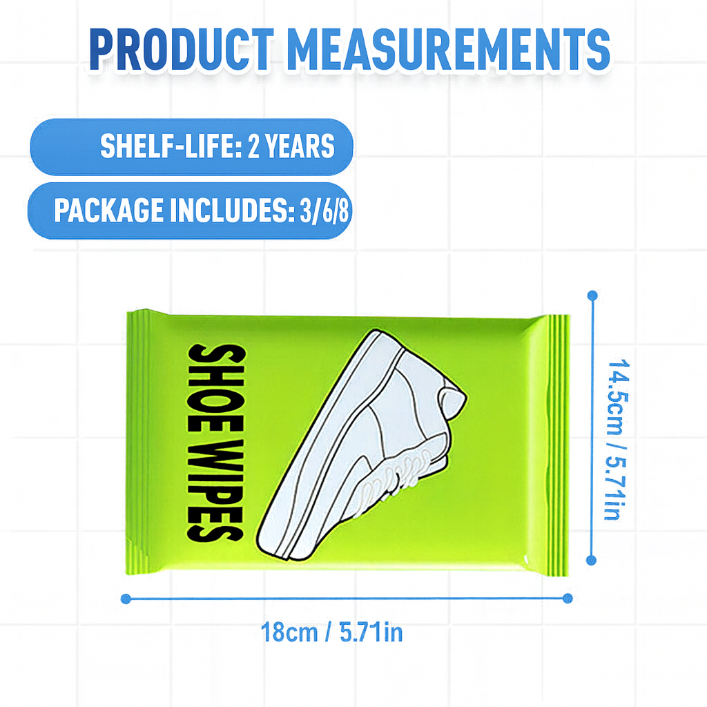 Quick-Clean Shoe Wipes – 1 Set (3 Pieces)