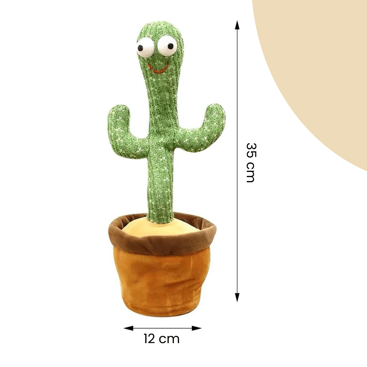 Dancing & Talking Cactus – Interactive Baby Toy that Mimics You (With Music & LED Lights)