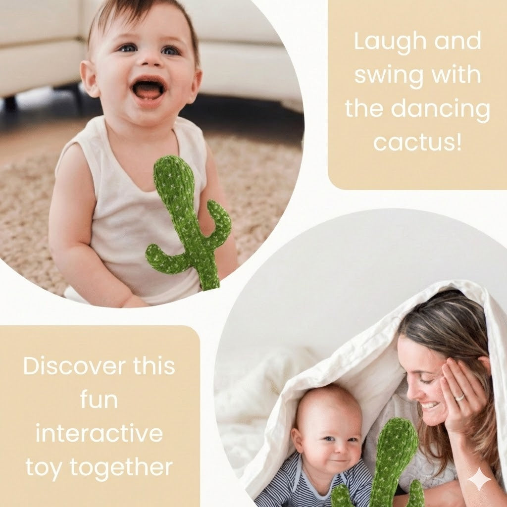 Dancing & Talking Cactus – Interactive Baby Toy that Mimics You (With Music & LED Lights)