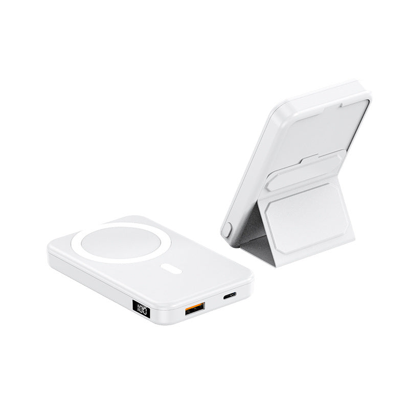 Mini Foldable Wireless Magnetic Power Bank with Stand