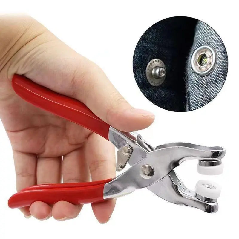 🔥100 pcs Invisible Colored Metal Buckle & 1 Count Manual Pressure Pliers