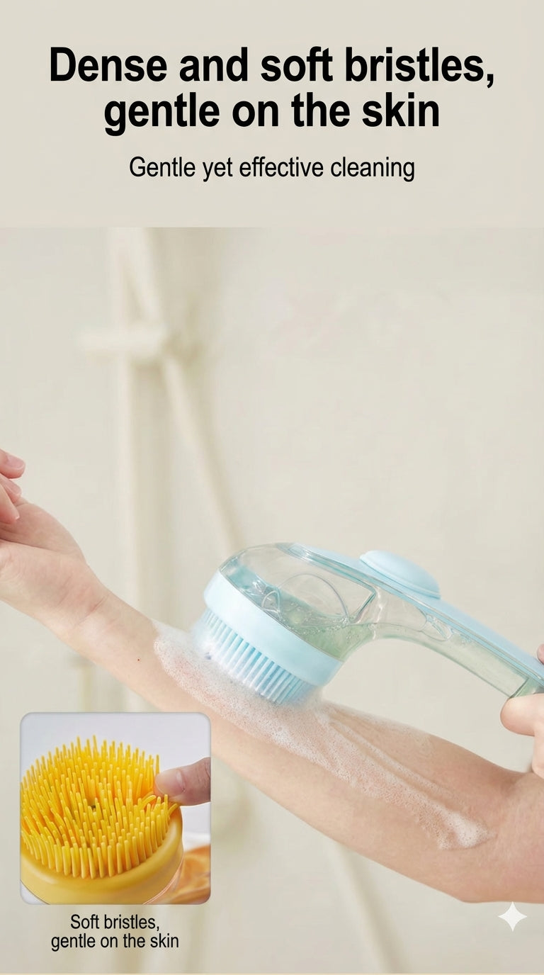Dog Wash Brush with Shampoo Dispenser