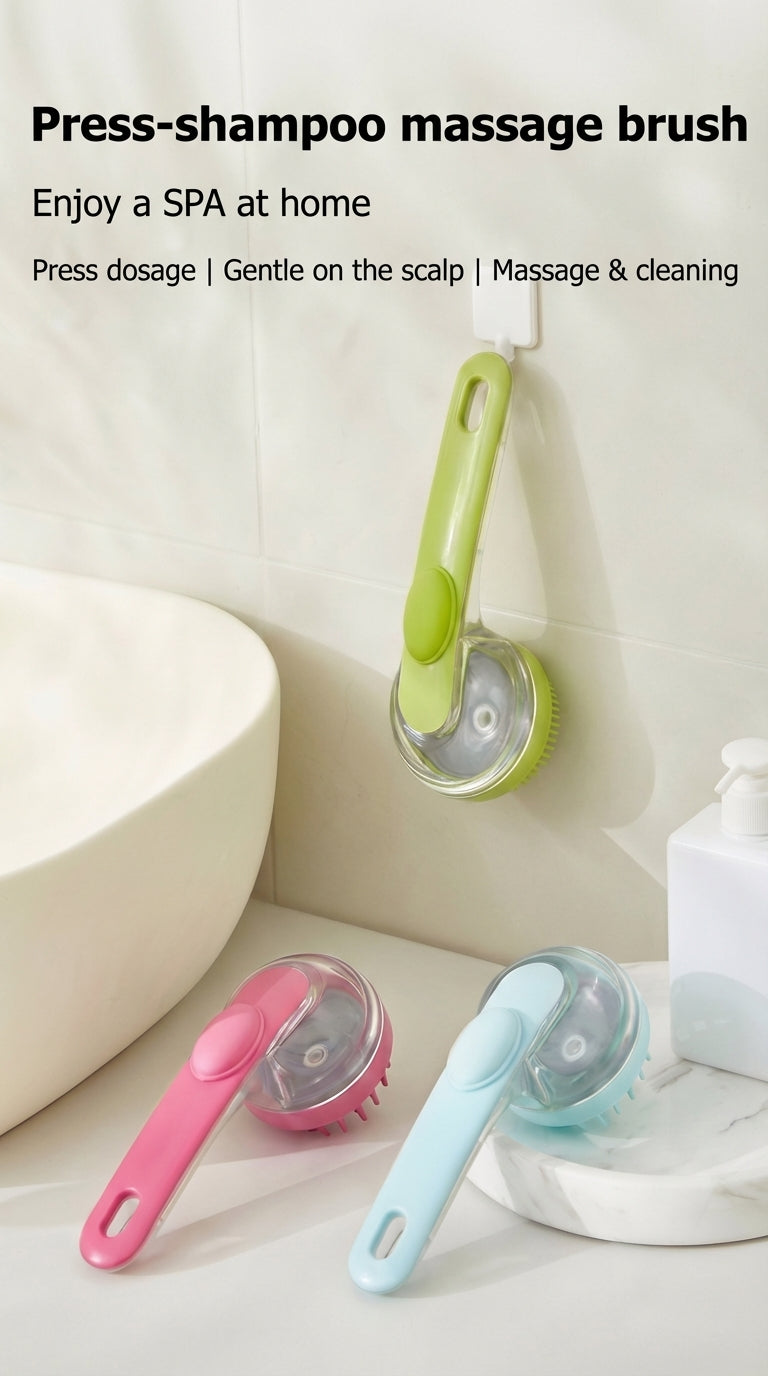 Dog Wash Brush with Shampoo Dispenser