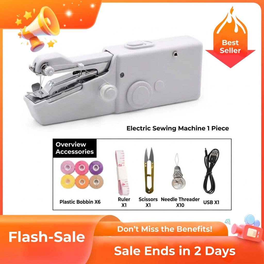 Electric Handheld Sewing Machine - Clothes & Curtains