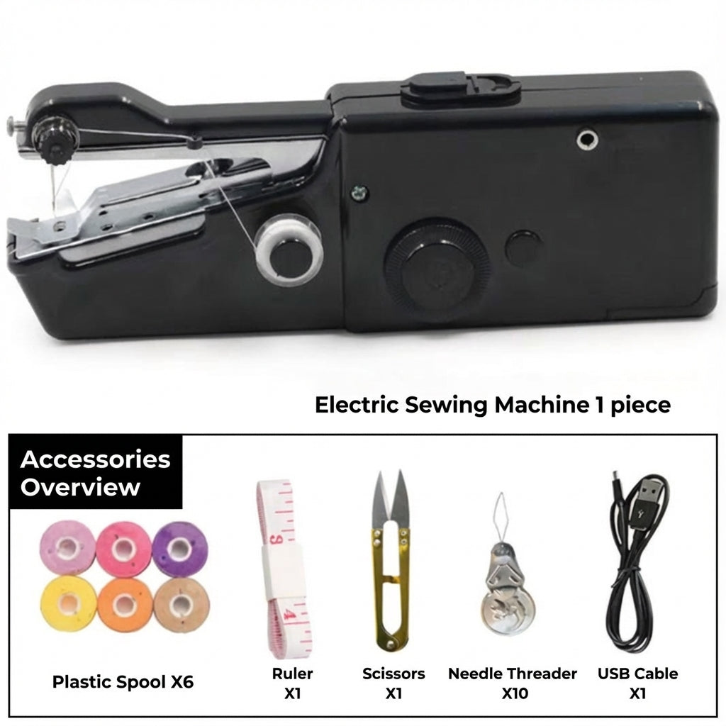 Electric Handheld Sewing Machine - Clothes & Curtains