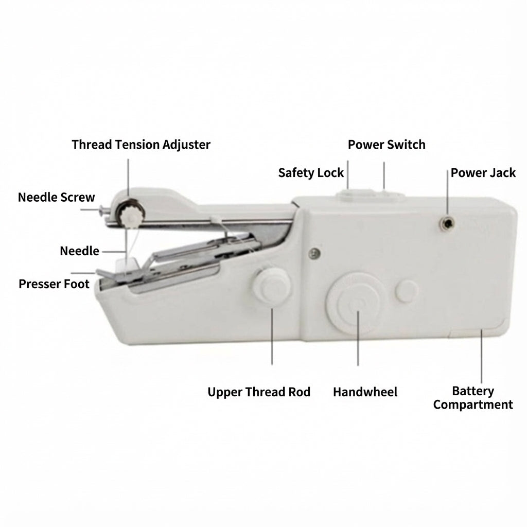 Electric Handheld Sewing Machine - Clothes & Curtains