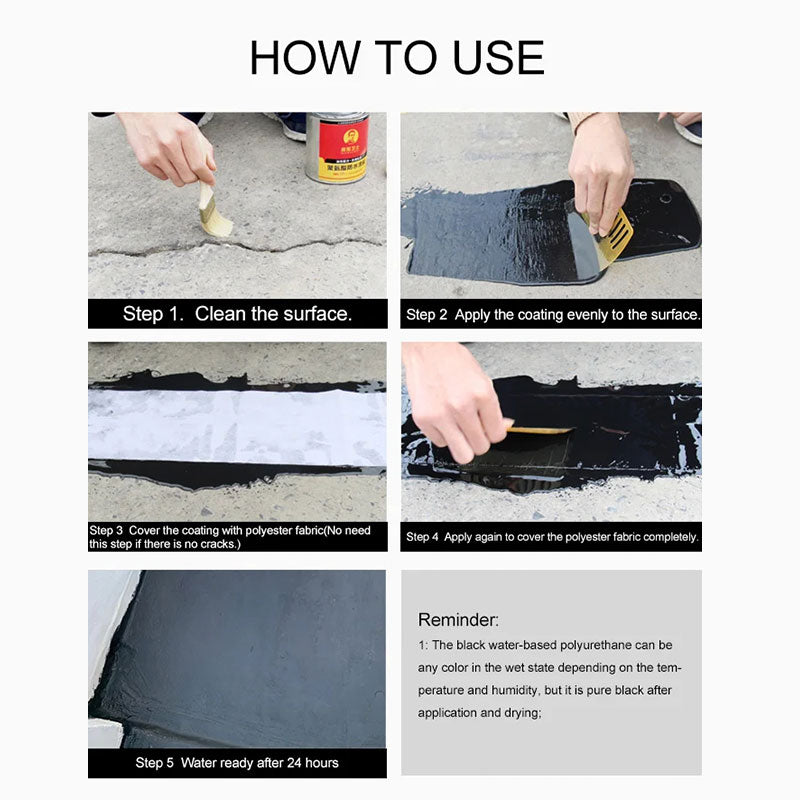 ✨ Polyurethane Waterproof Coating - Eco-Friendly Leak Repair Solution for Roofs & Walls with Long-Lasting Protection