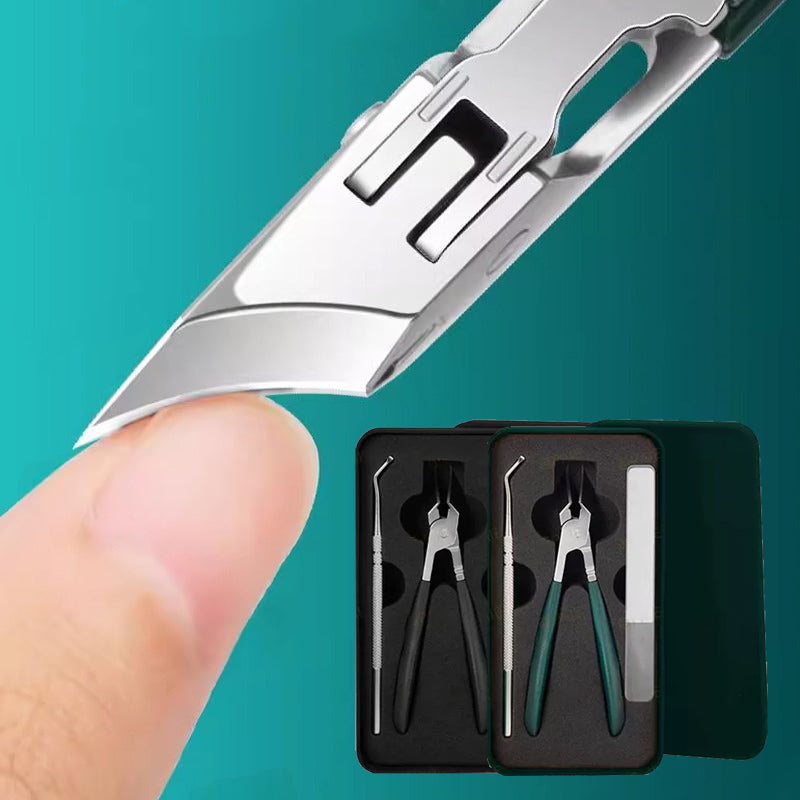 Anti-Splash Slant Edge Nail Clipper 3-Piece Set